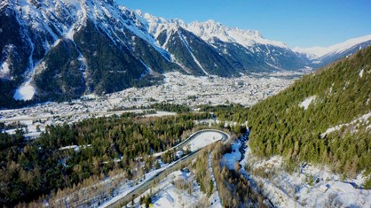 Route Blanche RN205 vue du ciel ©ATMB