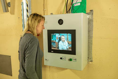 Visiophone des abris au Tunnel du Mont Blanc