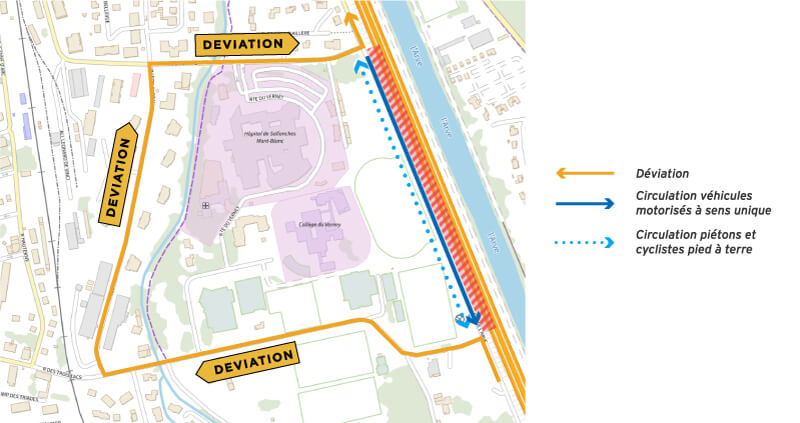 Déviation routes communales à Sallanches