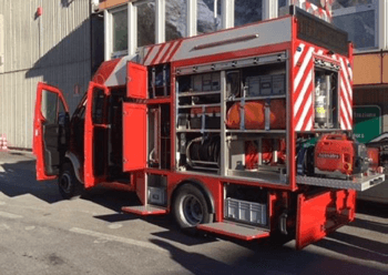 Véhicules de première intervention VPI Tunnel du Mont Blanc