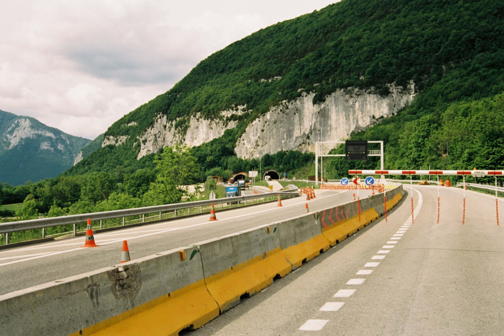 Balisage lourd sur autoroute