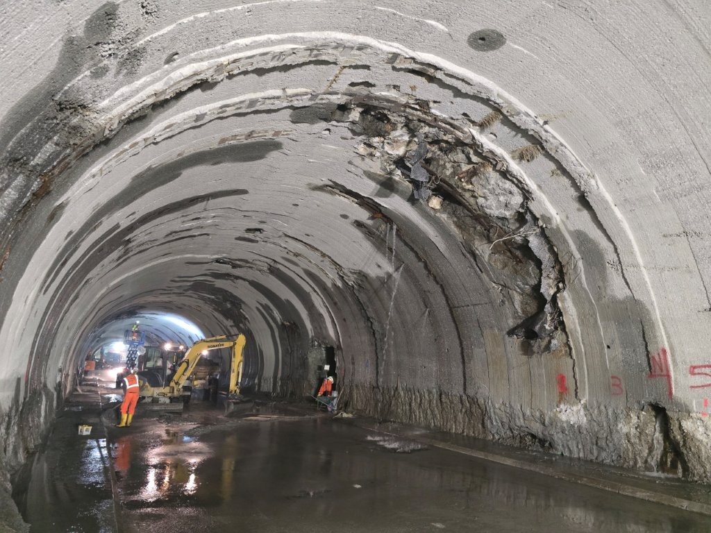 Travaux voute 2025 Tunnel du Mont Blanc